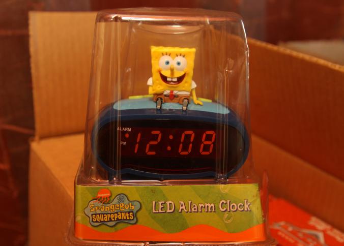 led alarm clock spongebob