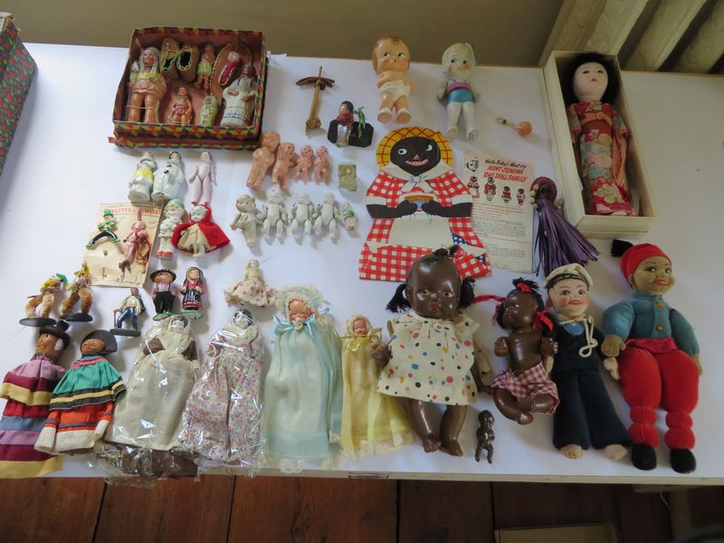 12 Antique Black Americana Rag Doll Toy Collection sold at auction