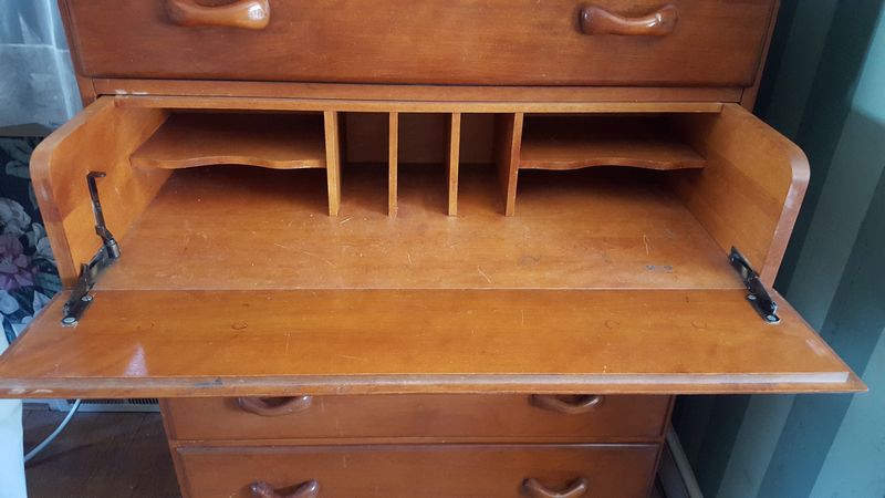 antique dresser desk combo