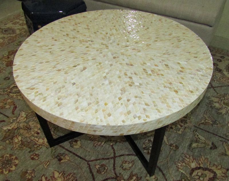 Absolute Auction Realty - Mother Of Pearl Coffee Table Pier One Absolute Auction Realty - Mother Of Pearl Coffee Table Pier One