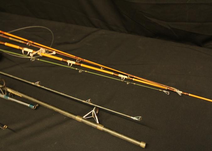 VINTAGE N.J.P. SPLIT Cane / Bamboo Fly Fishing Rod & Sea Rod In