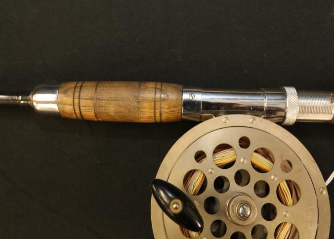 Sold at Auction: VINTAGE CORK PFLUEGER SAL- TROUT FLY FISHING ROD