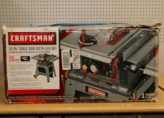 Craftman 3.0 Hp.10 in table saw w/ Blade guard, fence,Extensions & DustBag