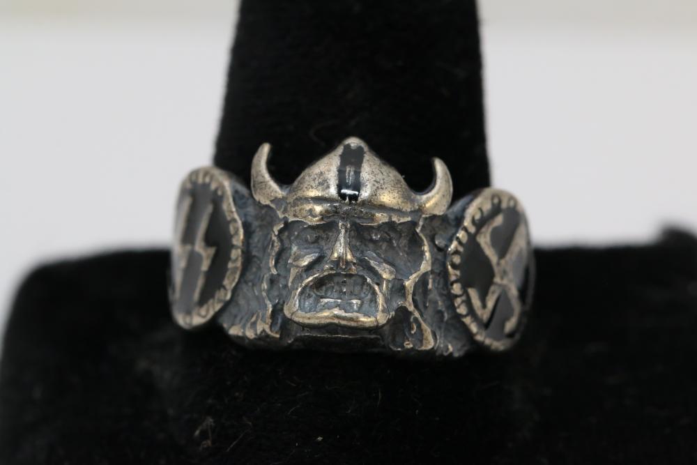 German WW2 waffen SS Unit Sterling silver ring for sale
