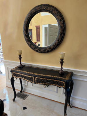  Hickory Manor Oval Mirror with Bow, Antique Gold : Home &  Kitchen